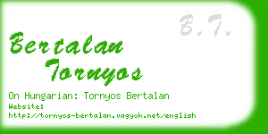 bertalan tornyos business card